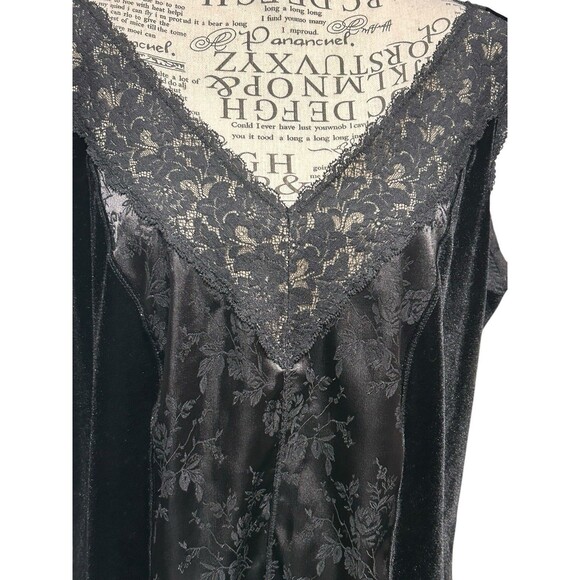 Venezia Y2K Velvet Babydoll Tank Top Womens Sz 12/14 Whimsigoth Dark Fairy Cami - Picture 2 of 8
